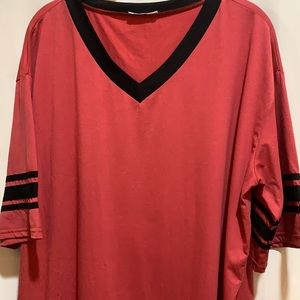 EKOUAER SLEEPSHIRT SZ XL JERSEY STYLE STRIPES